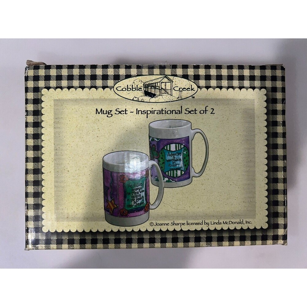 Cobble Creek Inspirational Mug Set of 2 – Amelia Earhart & Eleanor Roosevelt NOB
